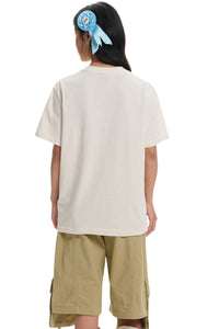 DangerousPeople DSP Mini‑D Home Hand‑Drawn Washed Tee Retro Texture Couple T‑Shirt