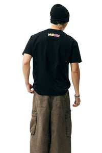 MEDM Double Color Embroidery Letter Unisex T-Shirt