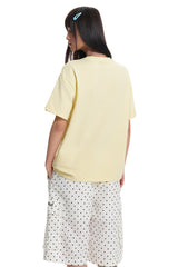 Dangerouspeople DSP Woven Label Pocket Print Tee Loose Drop‑Shoulder Couple T‑Shirt