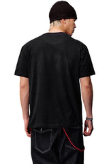 MEDM Sticker Label Patch Embroidery Unisex Cotton T-Shirt