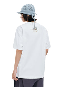 MEDM Ink Floral Embroidered Unisex Short Sleeve Tee