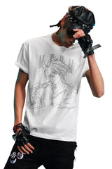 MEDM x EVA NEVER END Series T-Shirt with Half-Body Character Sketch Print
