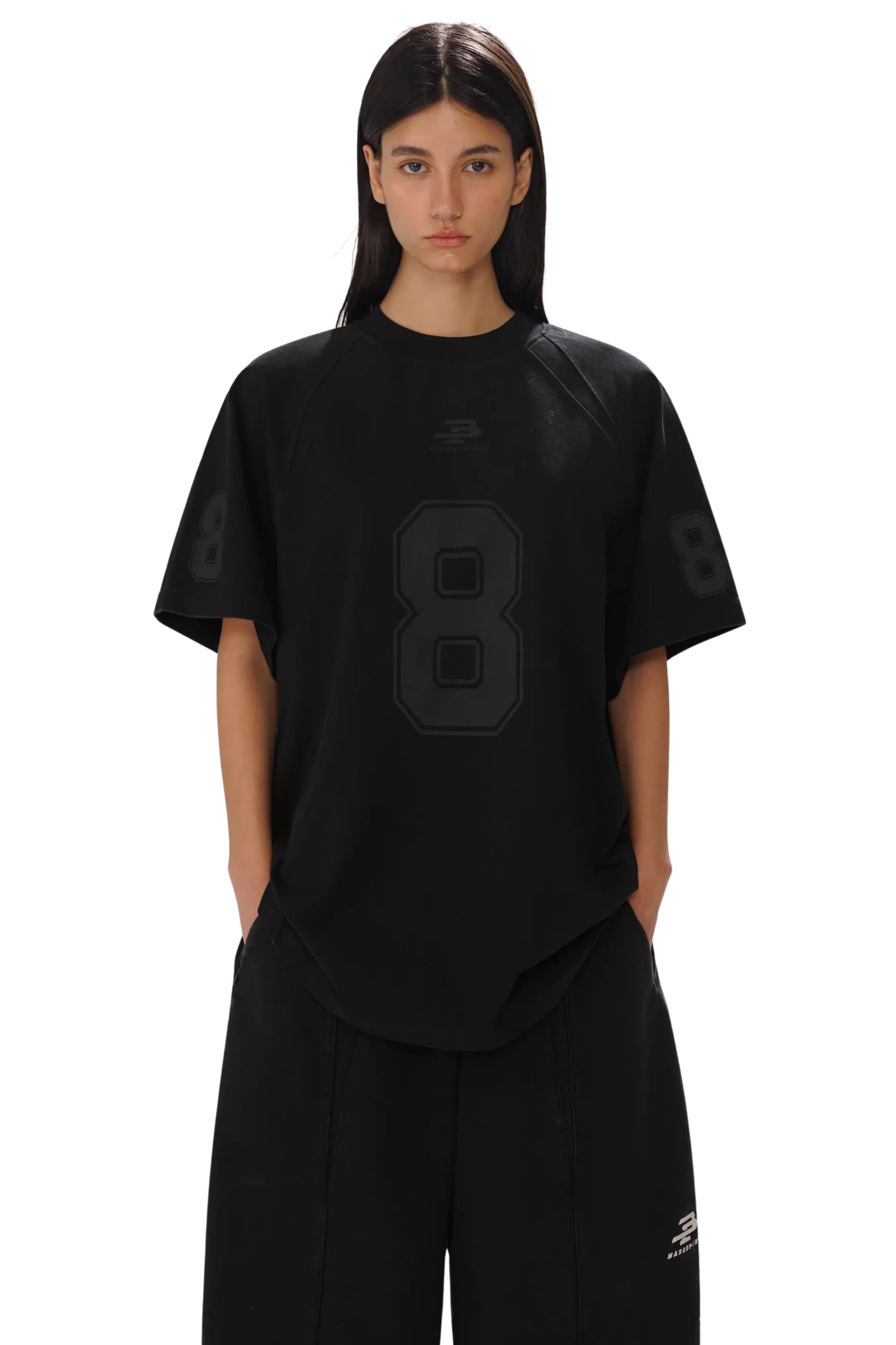 Masonprince No. 8 Jersey Style Cotton Tee