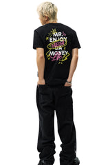MEDM Color Graffiti Logo Print Loose Short Sleeve Tee