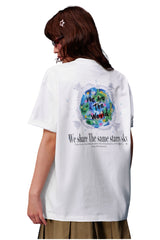 MEDM One Earth Print Star Jelly Gel Letter Washed Tee