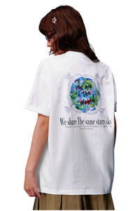 MEDM One Earth Print Star Jelly Gel Letter Washed Tee
