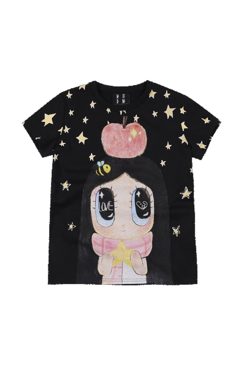 MEDM x Iria Mailbox Star Snow Lady Print Women Tee