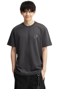 Dangerouspeople DSP Metallic D‑Letter Print T‑Shirt 100% Cotton Vintage Drop Shoulder Streetwear Tee