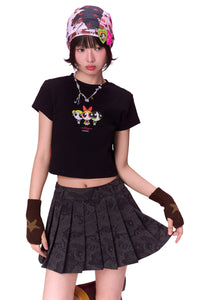 BJHG × The Powerpuff Girls Women Slim‑Fit Graphic‑Print Short‑Sleeve Tee