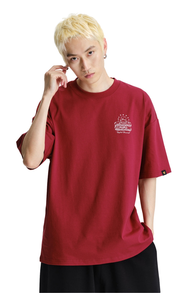 Dangerouspeople DSP Hand‑Drawn Line Clown D Print T‑Shirt | Sorona Quick‑Dry Streetwear Unisex Tee