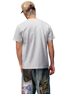 MEDM Leather Star Camo Dot Patch Embroidery Men Heavyweight T-Shirt