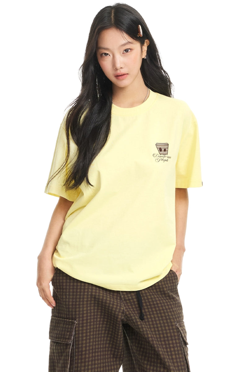 DangerousPeople DSP Mini‑D Print & Embroidery Loose Tee