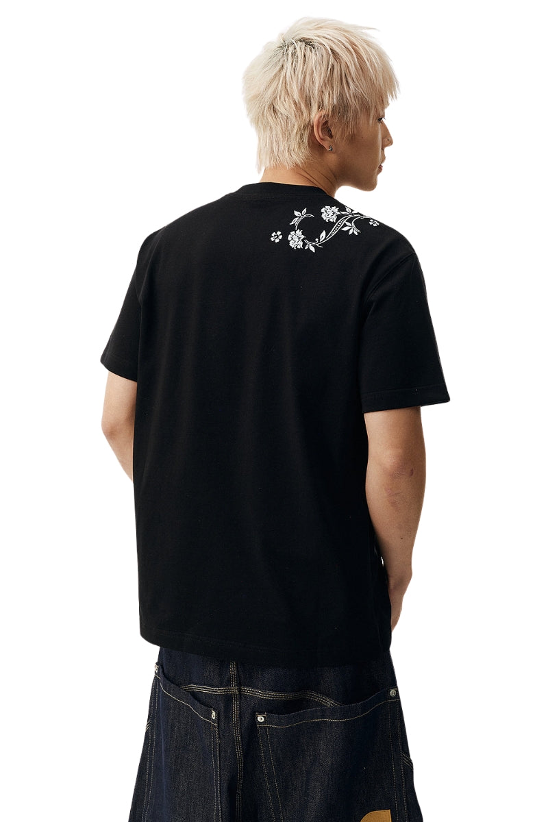 MEDM Royal Pattern Logo Embroidered Tee