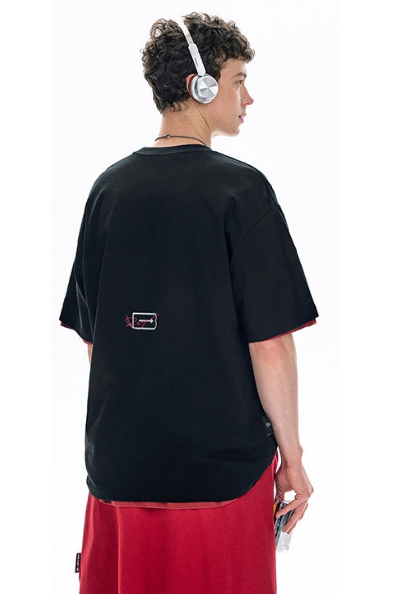 BJHG Summer Loose Couple T‑Shirt American Street Style Letter Print Short Sleeve Top