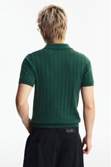 MEDM Quiet Luxury Knit Relaxed Unisex Short Sleeve Polo Shirt