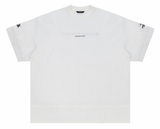 Masonprince  Double Golden Divide Knitted Round-Neck Short T-Shirt