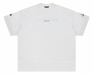 Masonprince  Double Golden Divide Knitted Round-Neck Short T-Shirt