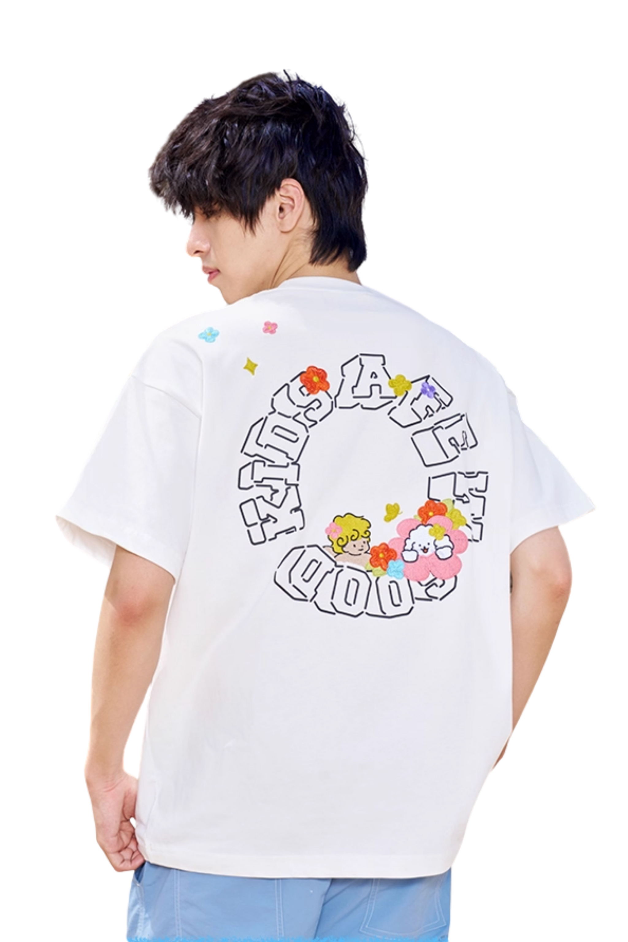 AFGK x Tombania Puppy Angel Embroidery Tee