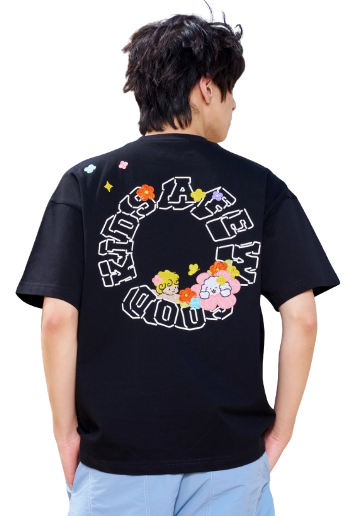 AFGK x Tombania Puppy Angel Embroidery Tee