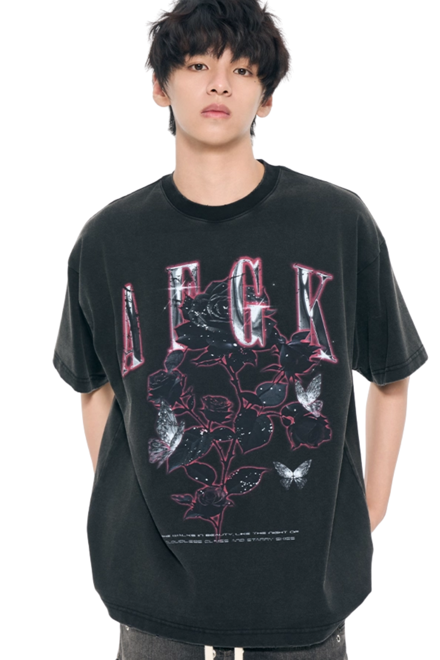 AFGK Metallic Rose Washed Tee