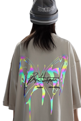 BJHG 3M Reflective Butterfly Embroidery Tee