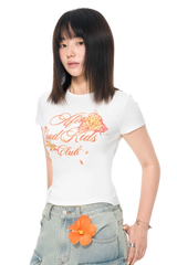 AFGK Colourful Rhinestone Floral Tee