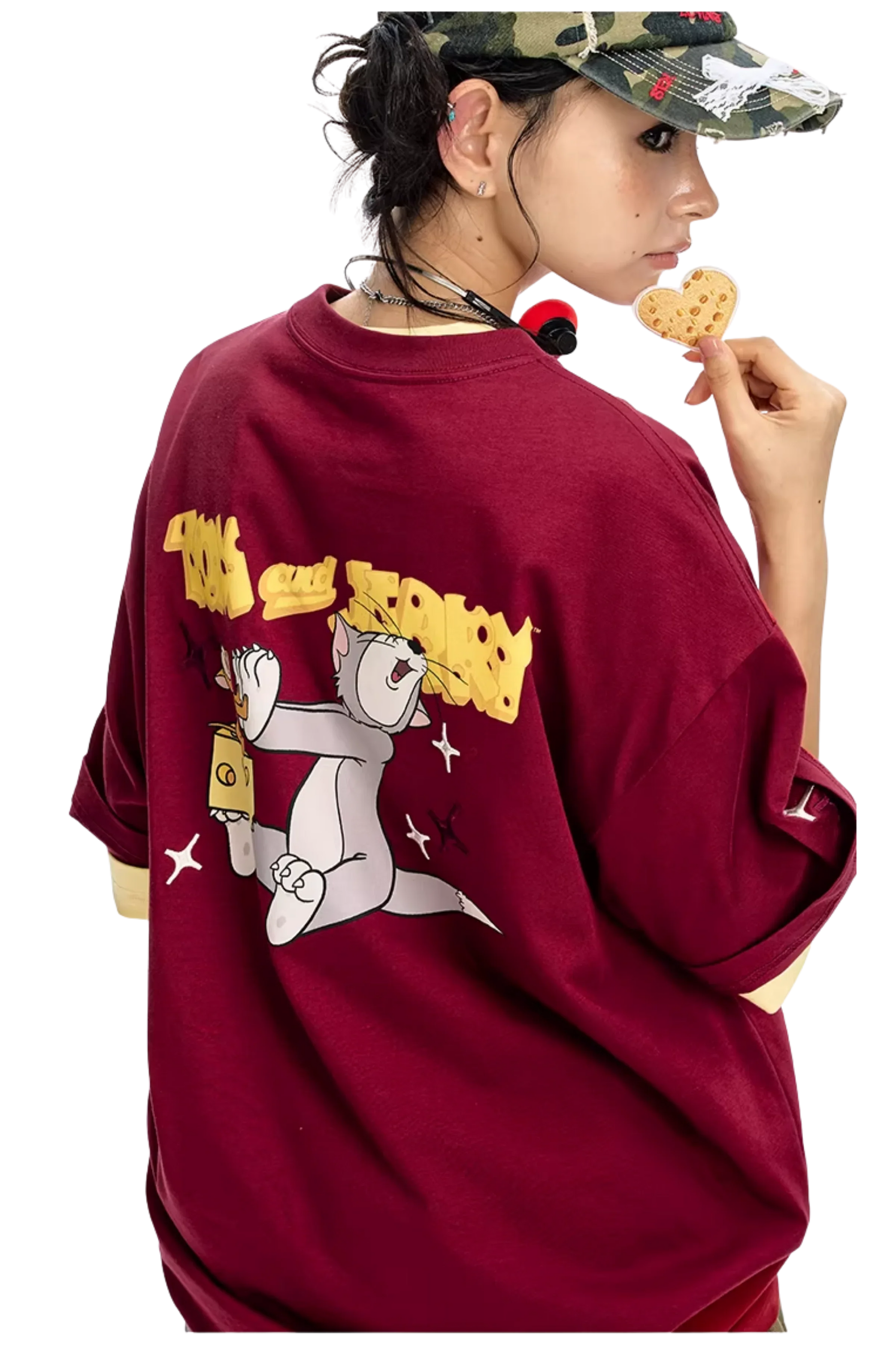 BJHG x Tom & Jerry Love Cheese Sticker Tee