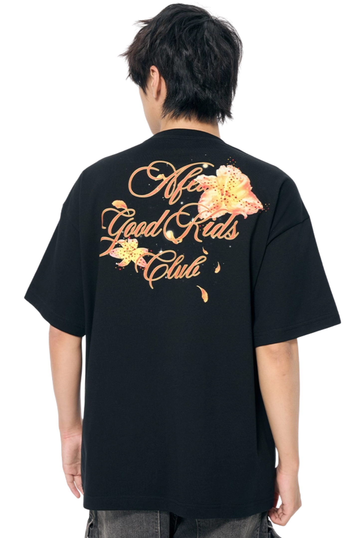 AFGK Colourful Rhinestone Floral Tee