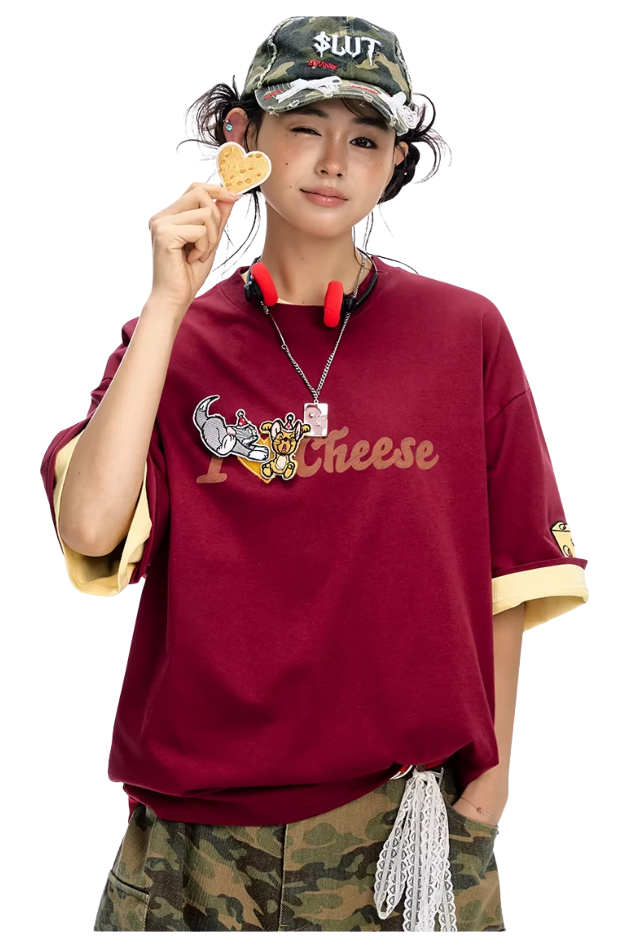 BJHG x Tom & Jerry Love Cheese Sticker Tee