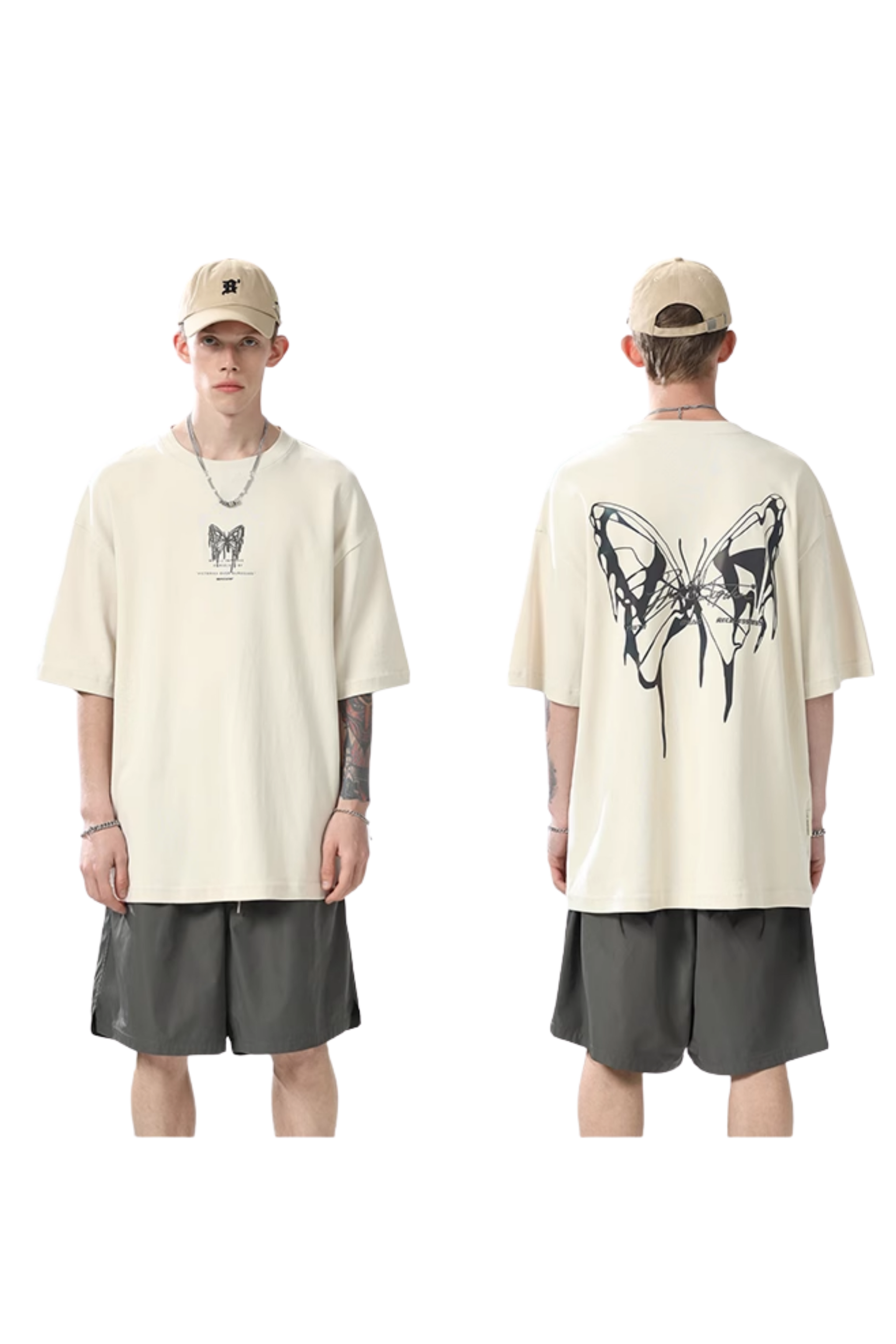 BJHG 3M Reflective Butterfly Embroidery Tee