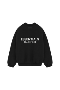 Fear Of God Essentials FW24 Fleece Crewneck Sweater BLACK [192HO246260F]