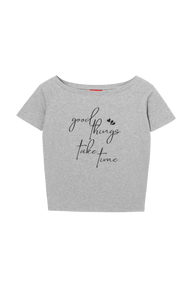 AFGK Cursive One Shoulder Ladies Tee