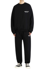 Fear Of God Essentials FW24 Fleece Crewneck Sweater BLACK [192HO246260F]