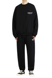 Fear Of God Essentials FW24 Fleece Crewneck Sweater BLACK [192HO246260F]