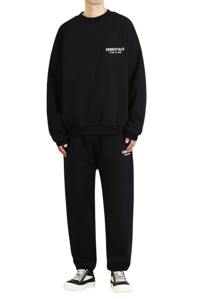 Fear Of God Essentials FW24 Fleece Crewneck Sweater BLACK [192HO246260F]
