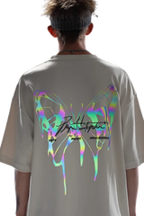 BJHG 3M Reflective Butterfly Embroidery Tee