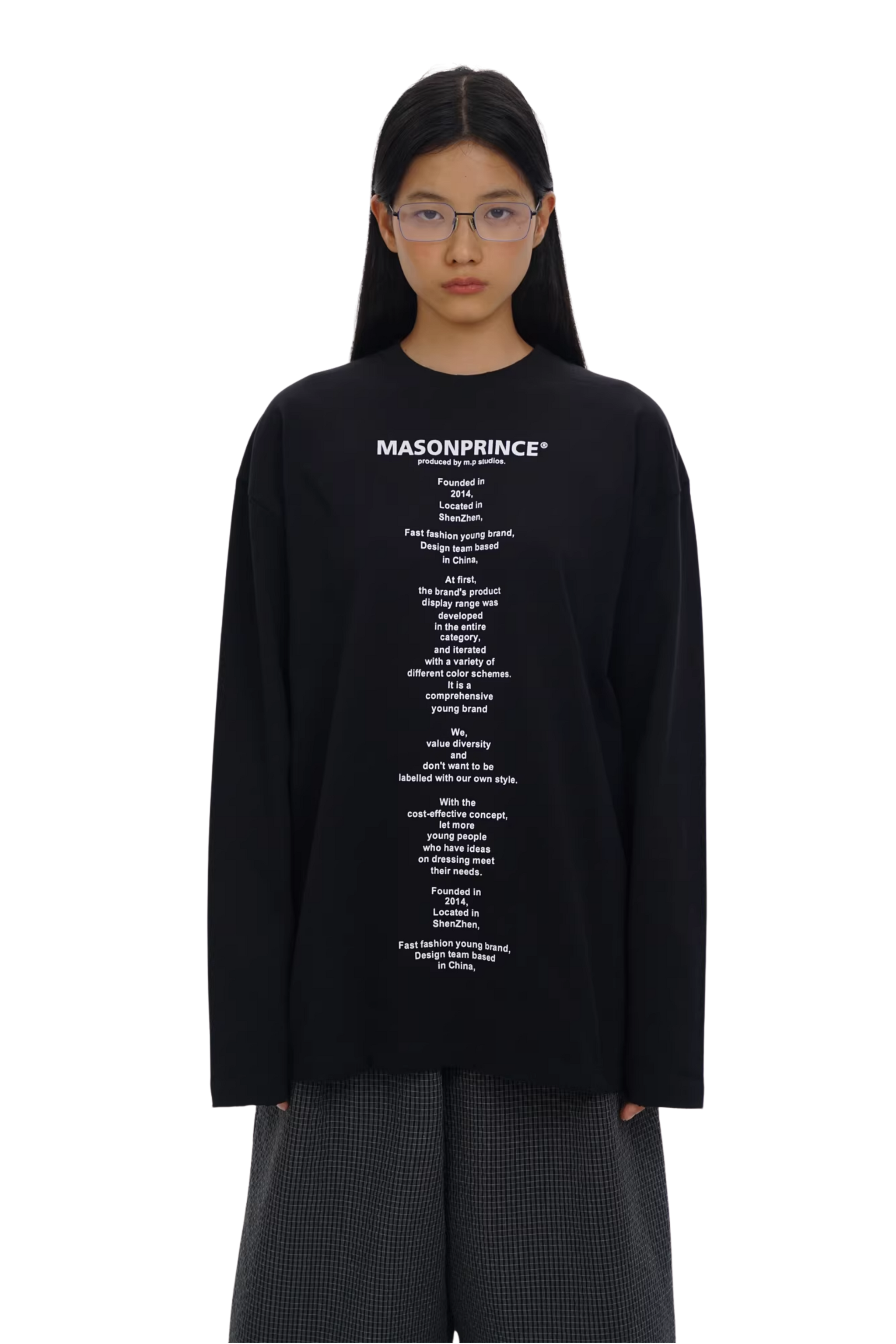 Masonprince Script  Long Sleeve Tee