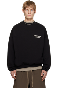 Fear Of God Essentials FW24 Fleece Crewneck Sweater BLACK [192HO246260F]