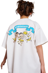 AFGK Triple Angel Washed Distressed Tee