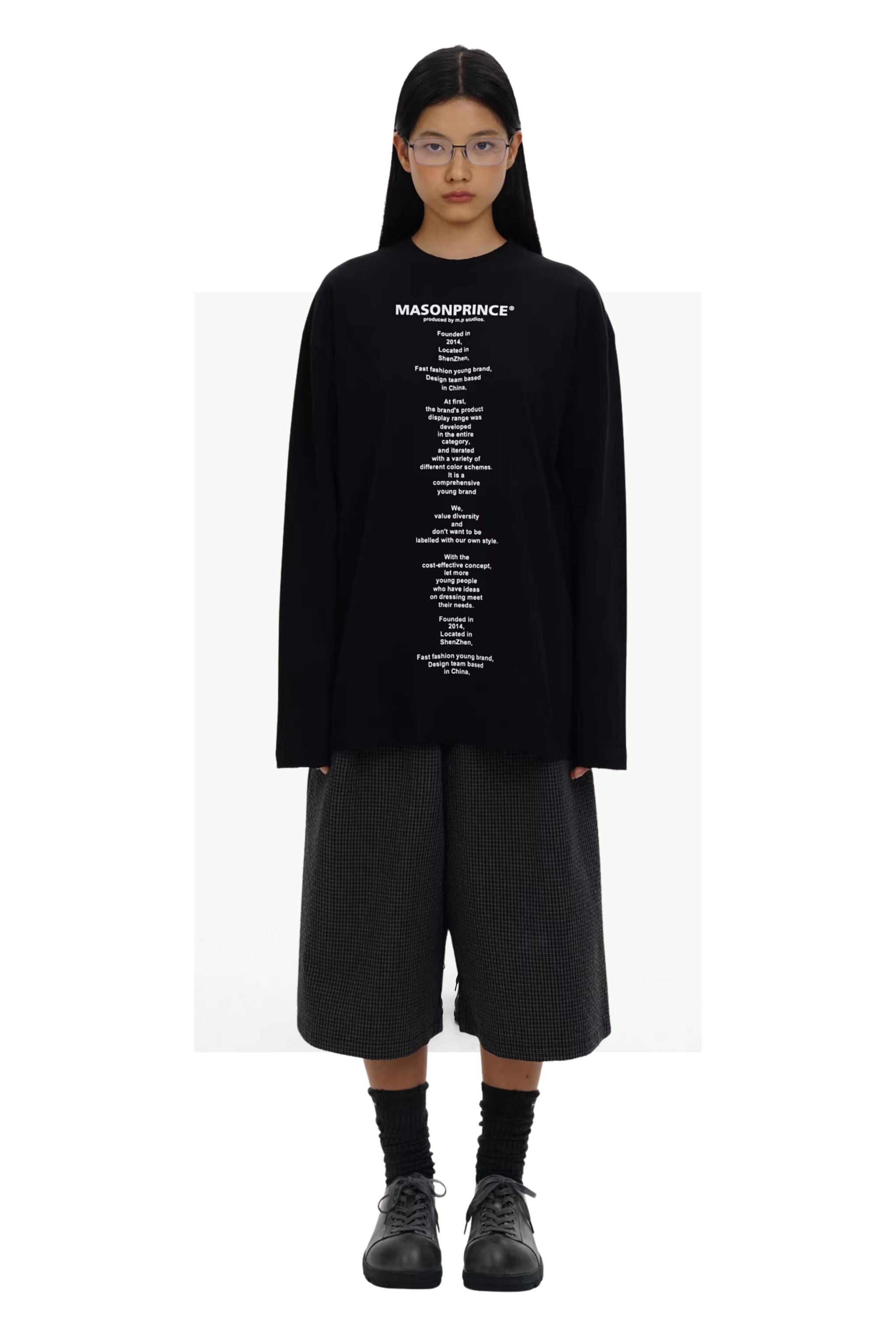 Masonprince Script  Long Sleeve Tee