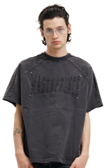 Masonprince   Embroidered Old Short-Sleeved Top