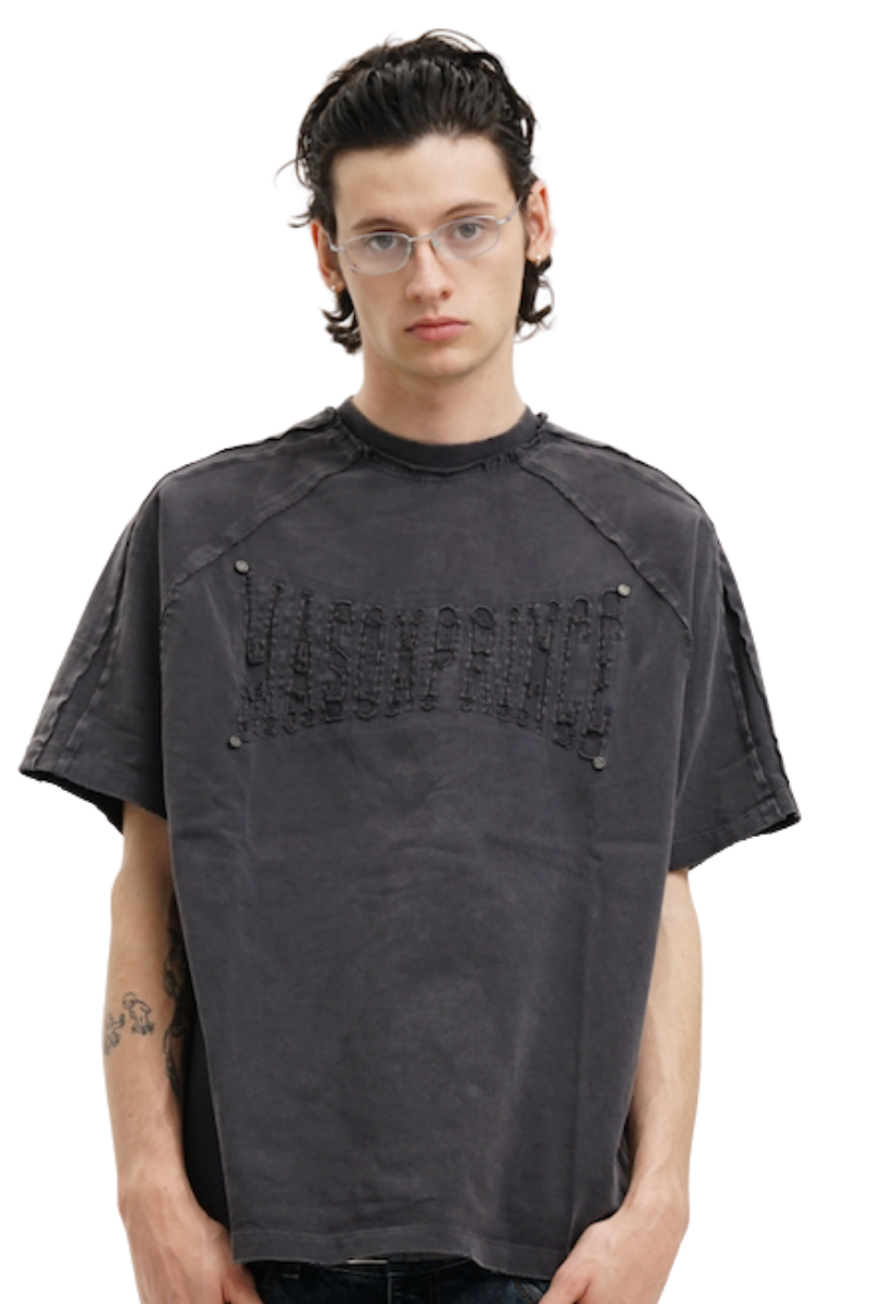 Masonprince   Embroidered Old Short-Sleeved Top