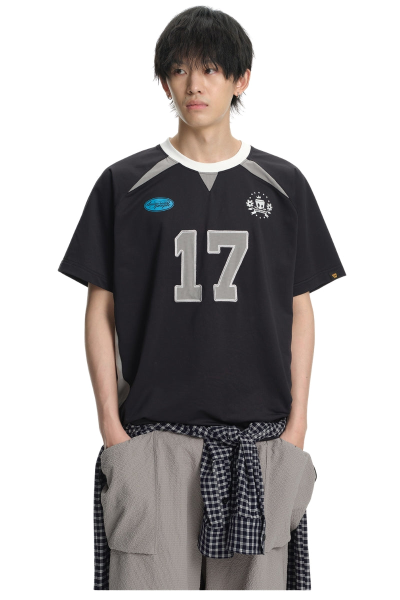 Dangerouspeople DSP Paneled Soccer Raglan Tee Sport Quick‑Dry Cool‑Touch T‑Shirt