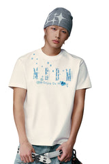 MEDM x NEWMASUS Snowflake Letter Couple Tee