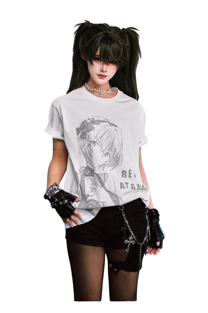 MEDMxEVA NEVER END Series Character Code Style T-shirt