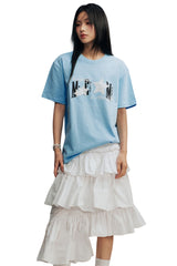 MEDM Star Patch Print Cotton Couple Tee