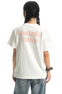 DangerousPeople DSP Color‑Block Imitation‑Embroidery Print Cotton Tee