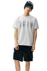 MEDM Sequin Phantom Letter Loose Crew Neck T-Shirt Unisex