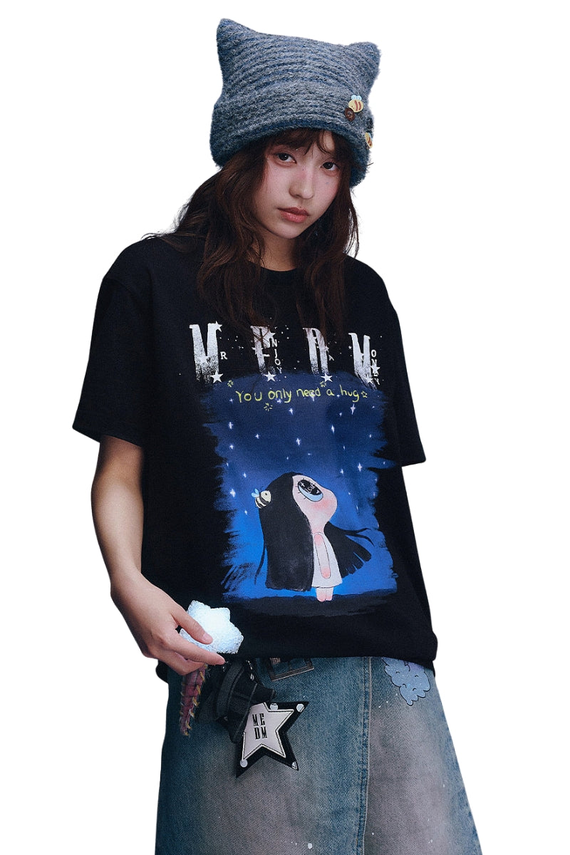 MEDM x Iria's Mailbox Starry Sky Glitter Logo Women's Tee