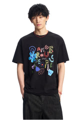Dangerouspeople DSP Colorful Flower Graffiti T‑Shirt | Solona Streetwear Unisex Short Sleeve Top